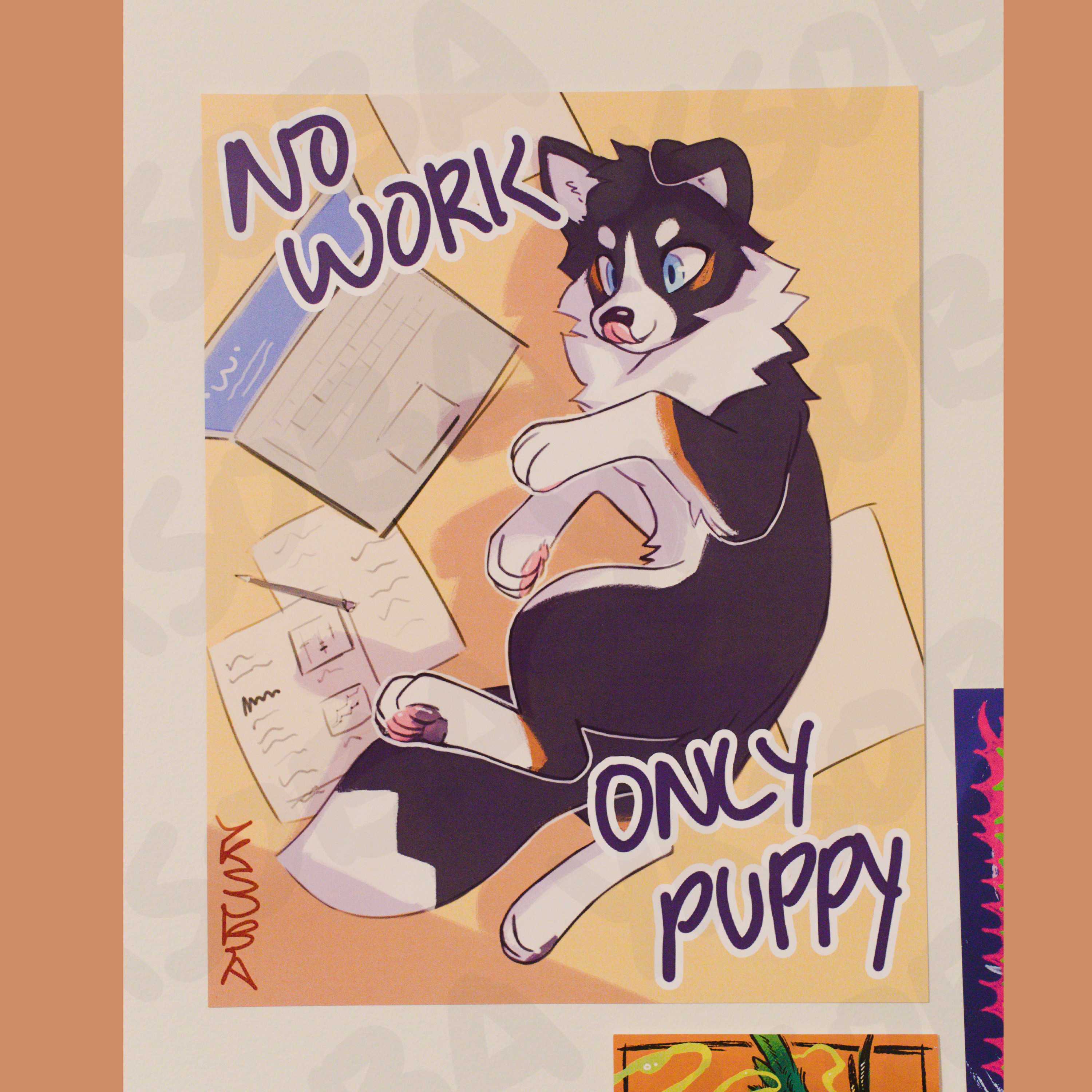 No Work Only Puppy Print