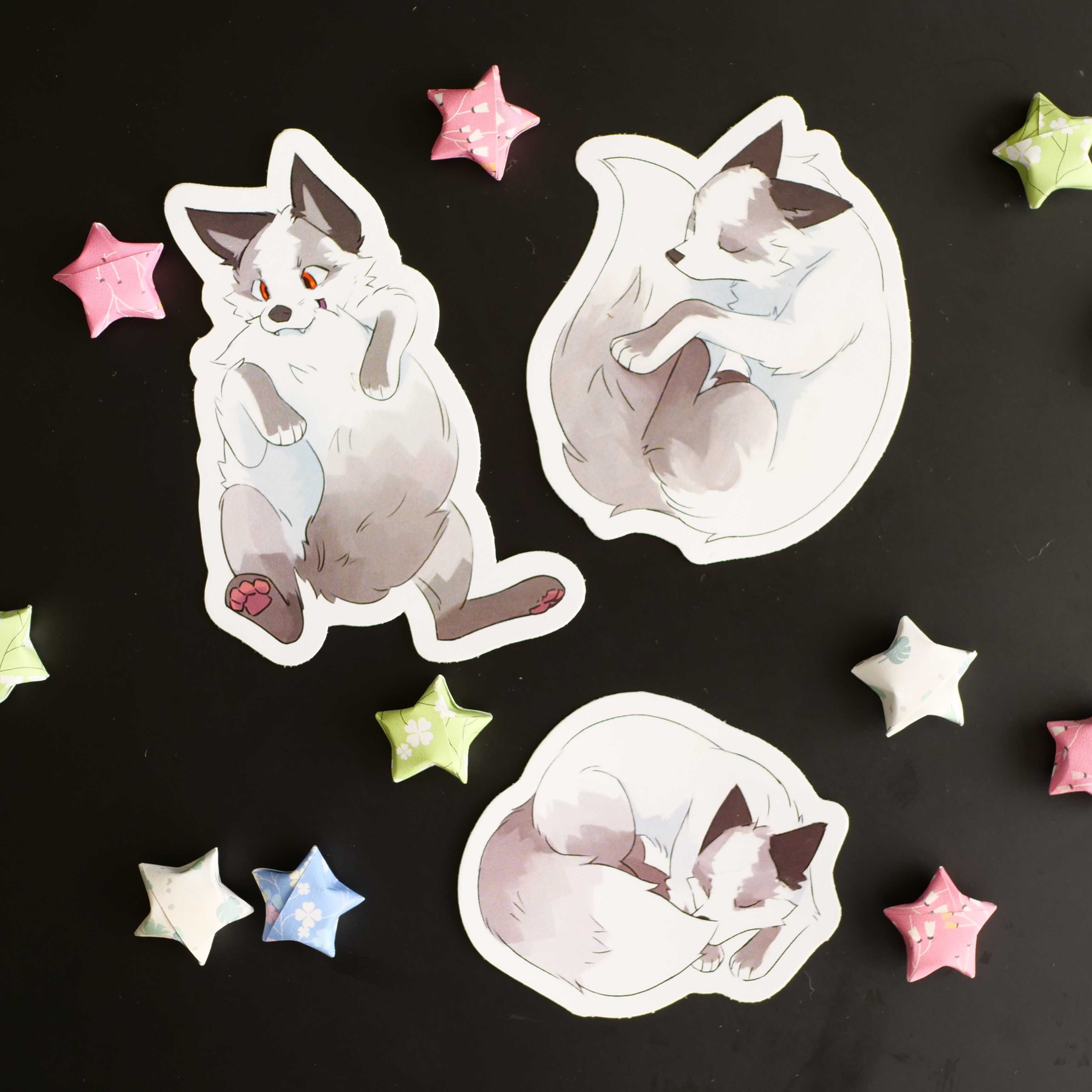 Marble Foxes stickers